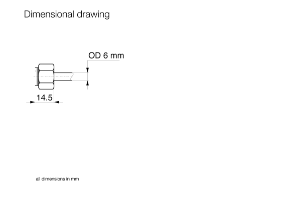 Connection tube for "micro" valves - 6mm