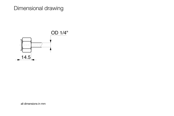 Connection tube for "micro" valves - 1/4"